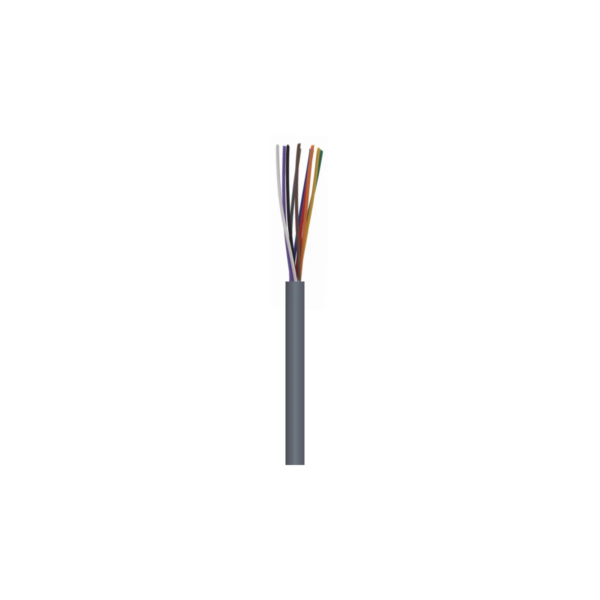 1.5 Million Cycle Ultra-High-Flex Drag Chain Control Cable with Color Cores on white background