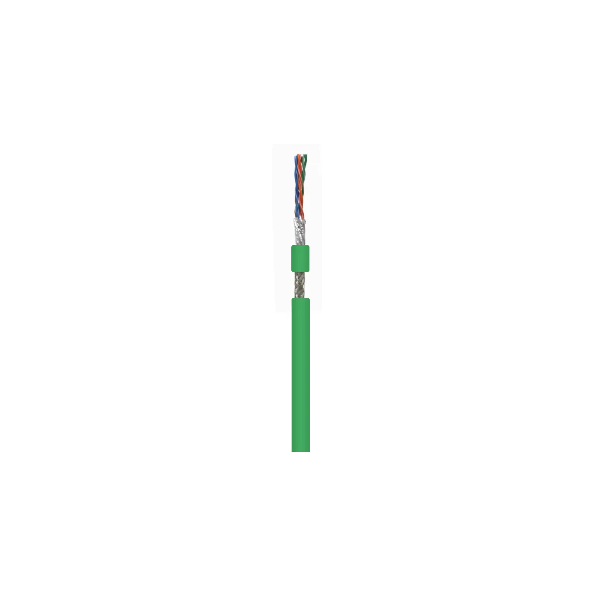 High-Flexibility Industrial Ethernet Cable for CAT5e and CAT6e Networks on white background