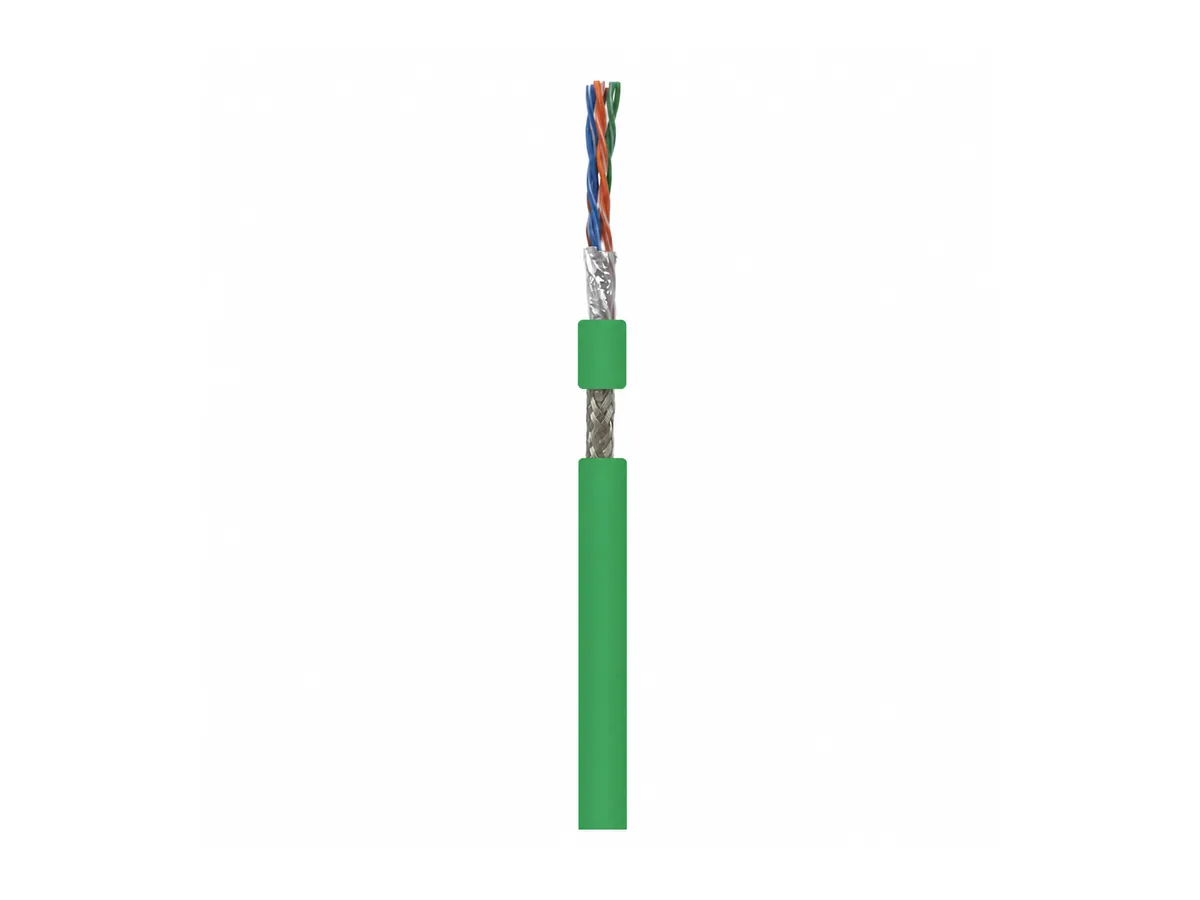 High-Flexibility Industrial Ethernet Cable for CAT5e and CAT6e Networks cutaway conductor detail