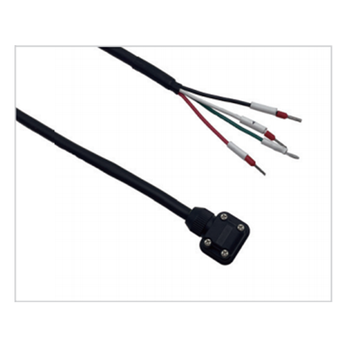 Mitsubishi-compatible MR-PWS1CBL servo power harness with black connector