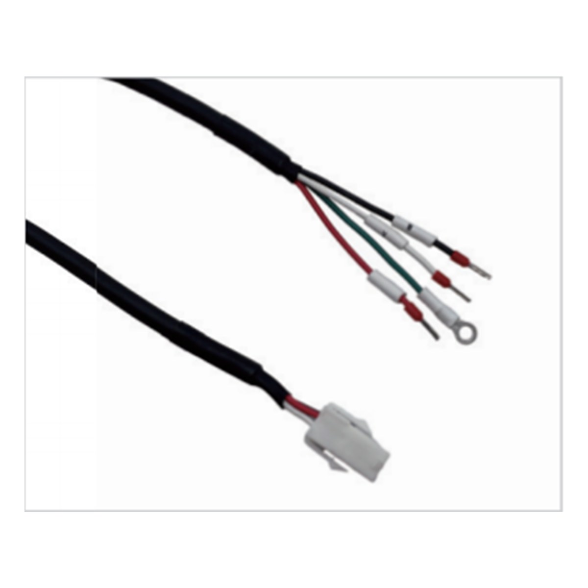 Schneider-compatible VW3M5111R servo power harness with white connector