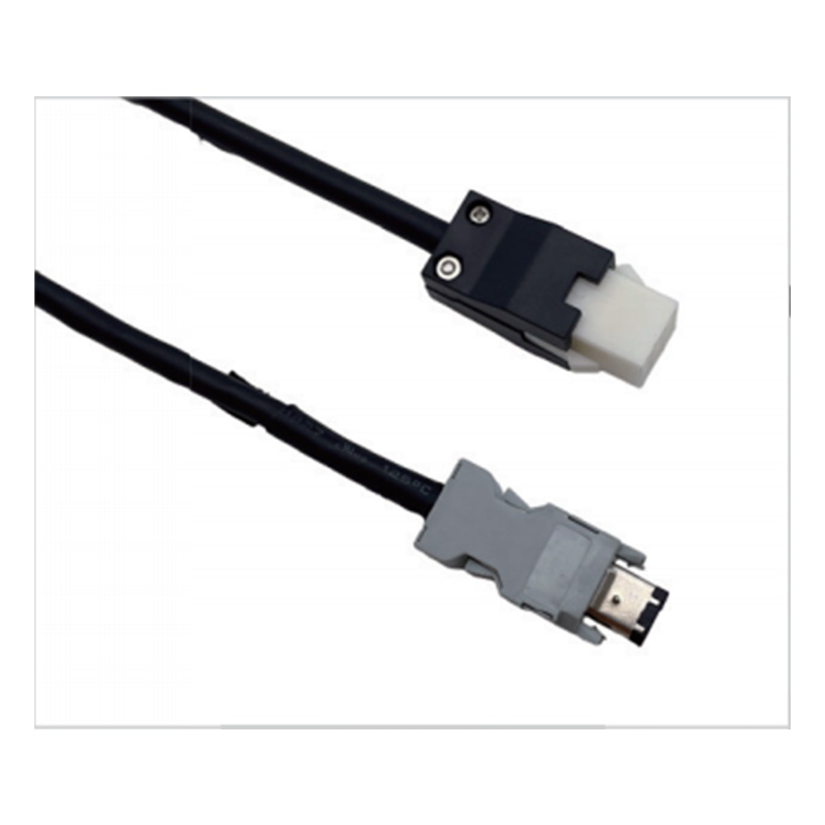 Omron-compatible R88A-CRGB encoder harness with white and gray connectors