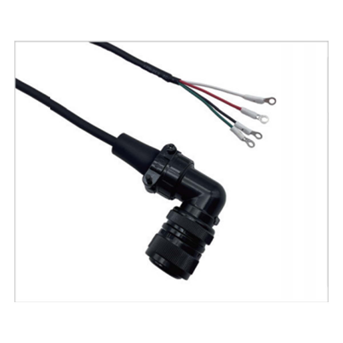 Mitsubishi-compatible MR-PWCNS5 power harness with color-coded leads