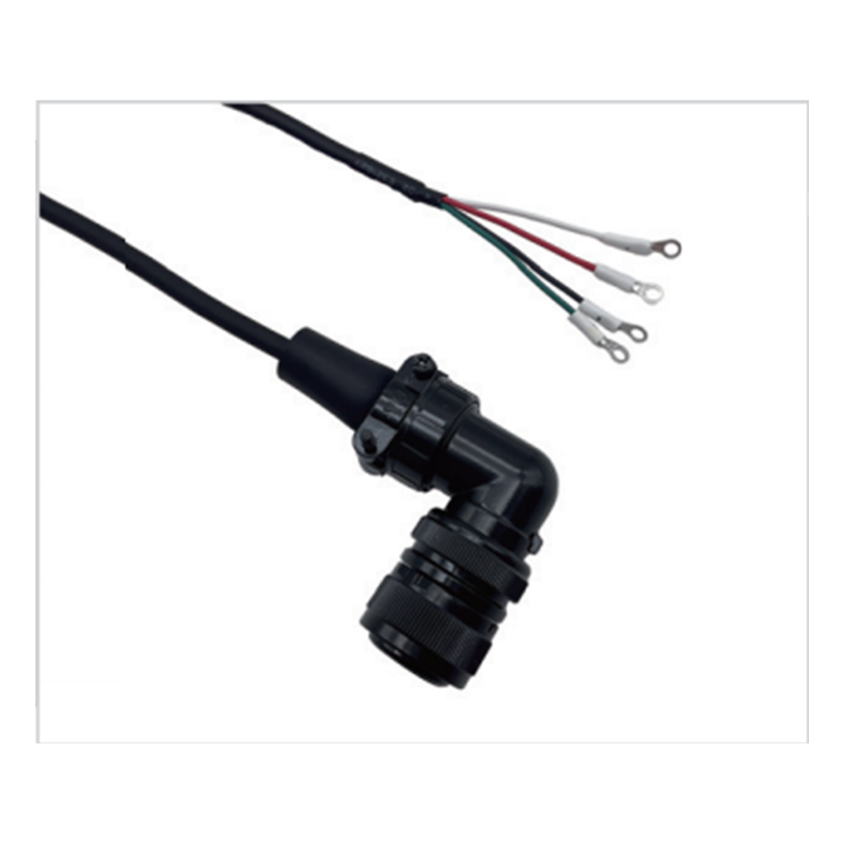 Mitsubishi-compatible MR-PWCNS4 servo power harness and ring terminals